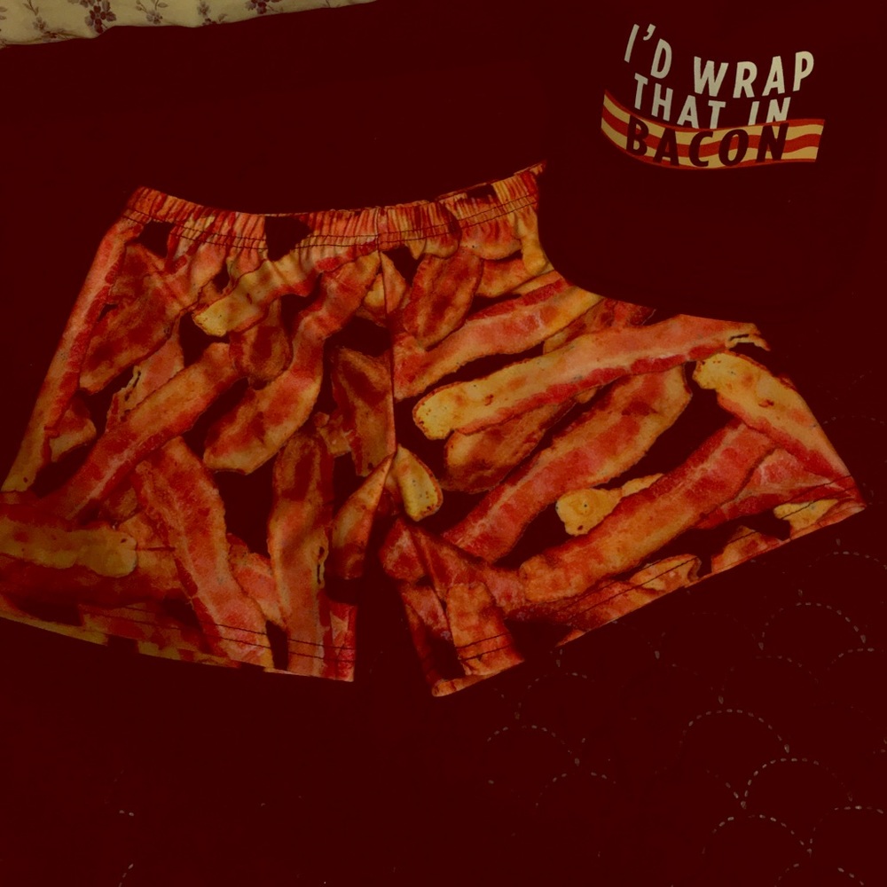 I’d Wrap That In Bacon hat + bacon tights